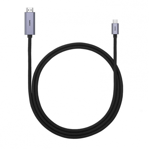 CABLU video Baseus High Definition Graphene,USB Type-C la HDMI (T), versiunea 2.0, rez max 4K UHD (3840 x 2160) 60 Hz, conectori auriti, 2m, negru "WKGQ010101" (timbru verde 0.18 lei) - 6932172608125 - imagine 2