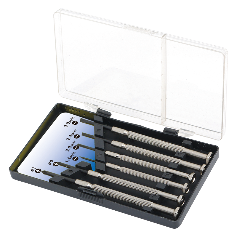 TRUSA scule surubelnite, LOGILINK, set: 1x slot 1.4mm, 1x slot 2mm, 1x slot 2.4mm, 1x slot 3mm, 1x cross slot 0mm, 1x cross slot 1mm, „WZ0022”