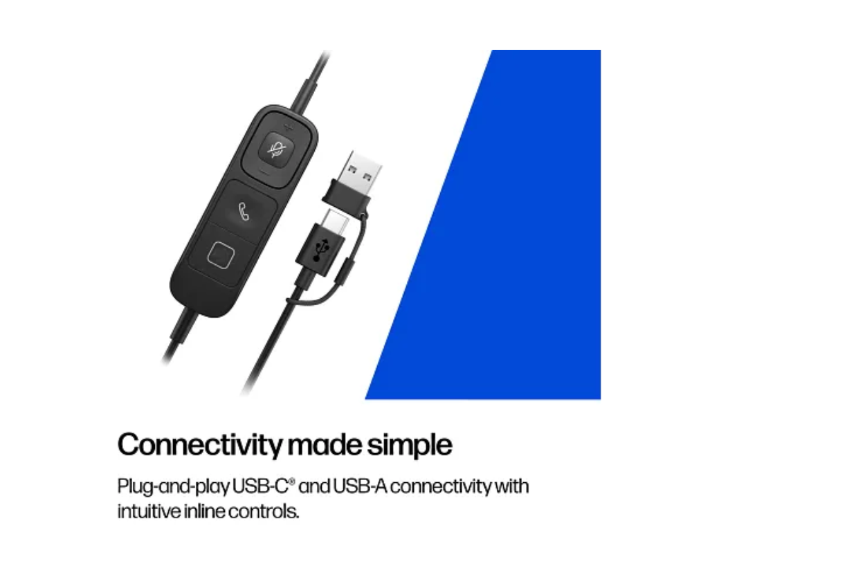 Cască HP Poly Mission 625 Stereo USB - imagine 3