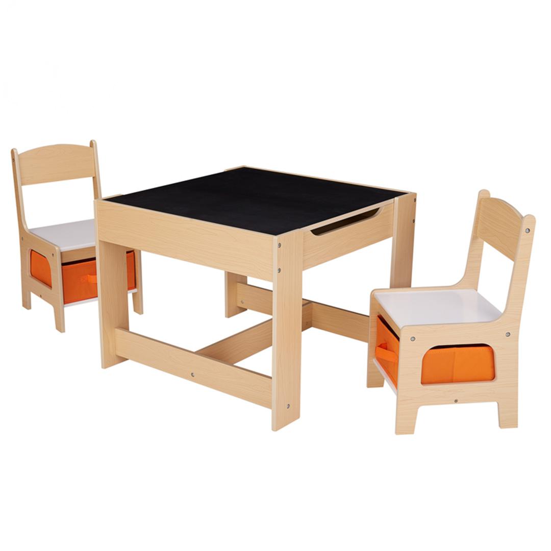 Set masuta si 2 scaune,lemn natur,U-Grow - imagine 3