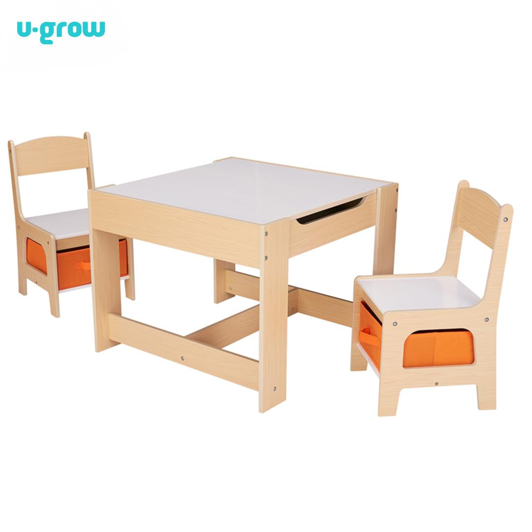 Set masuta si 2 scaune,lemn natur,U-Grow - imagine 2