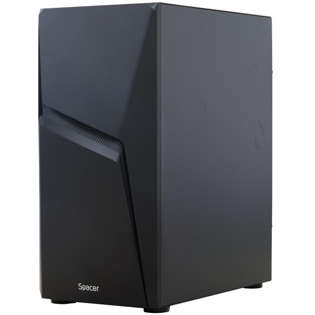 CARCASA SPACER - gaming, Middle Tower, ATX, "THUNDER", fara sursa, usa sticla securizata (balama), banda LED RGB, USB 2.0 x 2, USB 3.0 x 1, HD-Audio Jack 3.5mm x 2, mesh , "SPGC-THUNDER" - imagine 4
