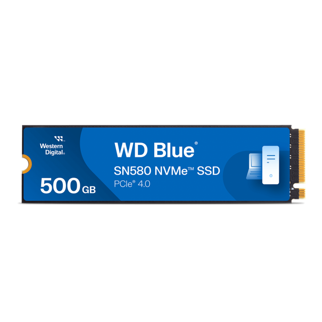 SSD WD Blue SN580 500GB M.2 2280 PCIe Gen4 x4 NVMe TLC, Read/Write: 4000/3600 MBps, IOPS 450K/750K, TBW: 300 „WDS500G3B0E-00CHF0”