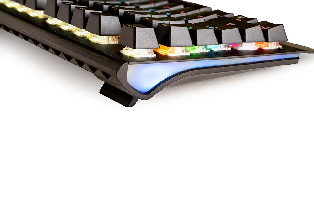 TASTATURA MECANICA SPACER USB, switch-uri mecanice albastre,iluminare RGB, 50 mil. apasari, 104 taste, anti-ghosting 26 taste, anti-spill, palm rest metalic, black "SPKB-MK-01" (timbru verde 0.8 lei) - imagine 5
