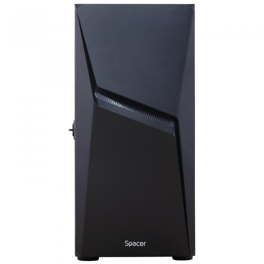 CARCASA SPACER - gaming, Middle Tower, ATX, "THUNDER", fara sursa, usa sticla securizata (balama), banda LED RGB, USB 2.0 x 2, USB 3.0 x 1, HD-Audio Jack 3.5mm x 2, mesh , "SPGC-THUNDER" - imagine 3