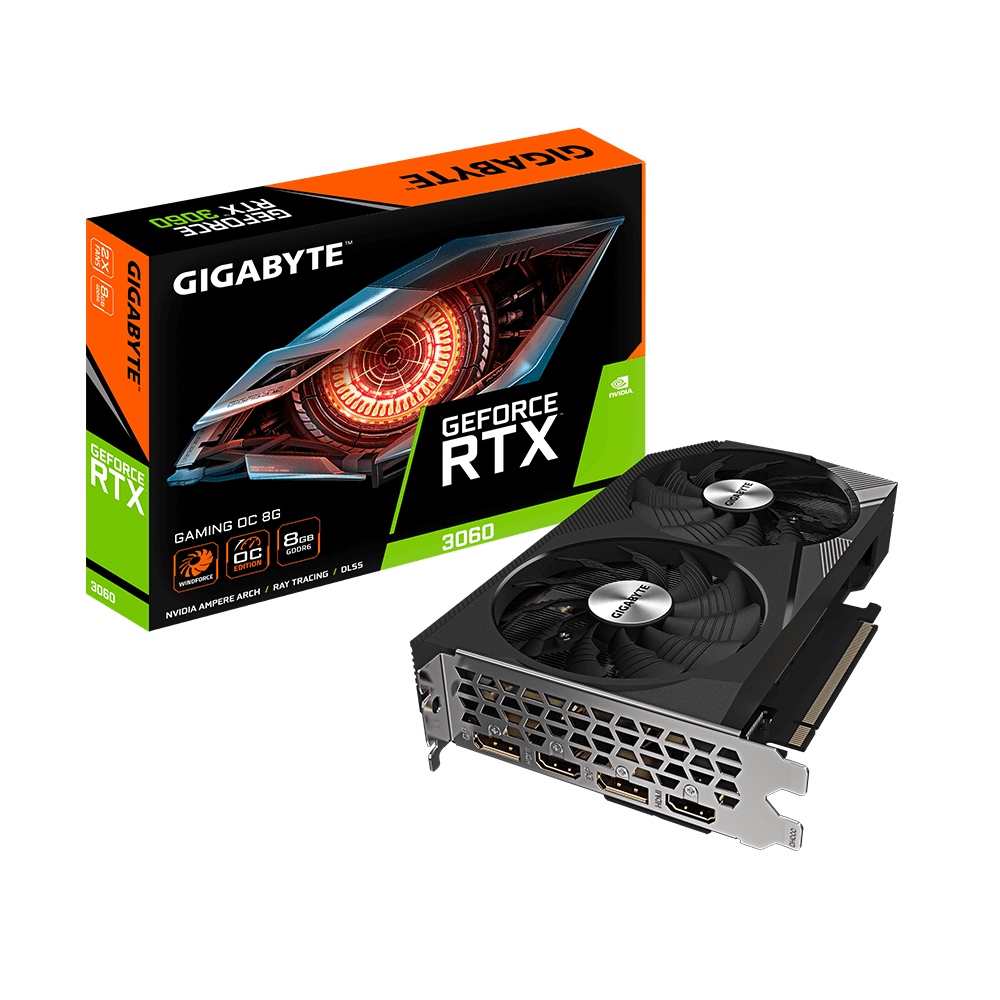 GIGABYTE RTX 3060 GAMING OC 8GB GDDR6 2xHDMI 2xDP "GV-N3060GAMING OC-8GD 2.0" - imagine 2
