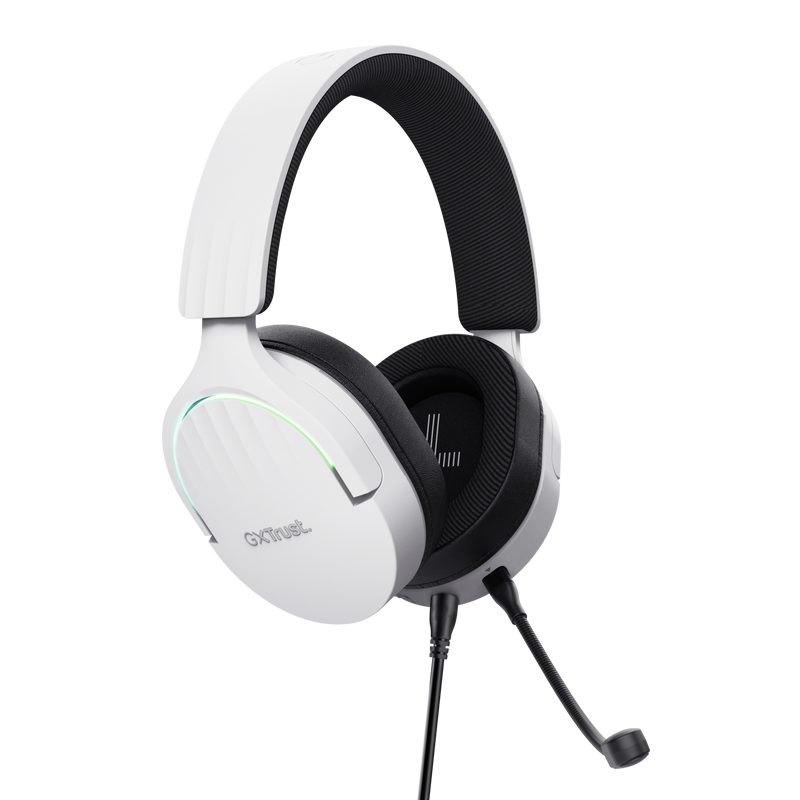 Casti Trust GXT 490P Fayzo cu fir, alb - imagine 5