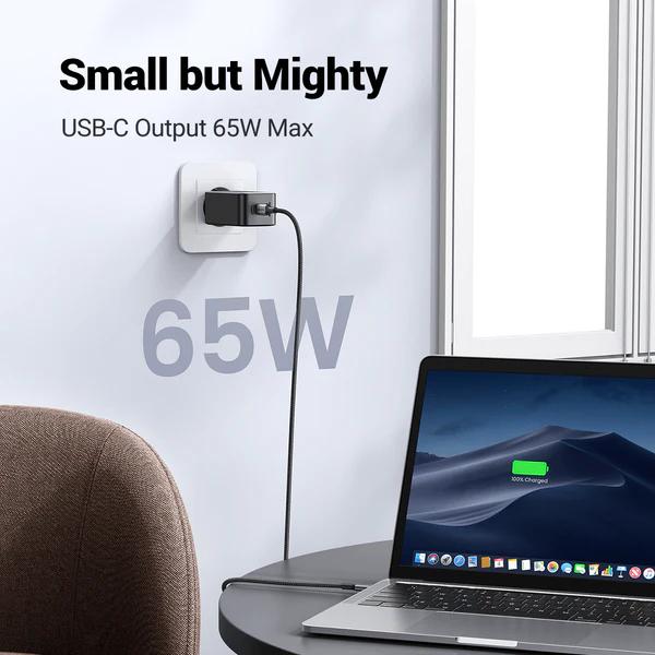 INCARCATOR retea Ugreen, "CD244" Quick Charge 65W GaN, 2 x USB Type-C, 1 x USB, gri "10335" (timbru verde 0.18 lei) - 6957303813353 - imagine 3