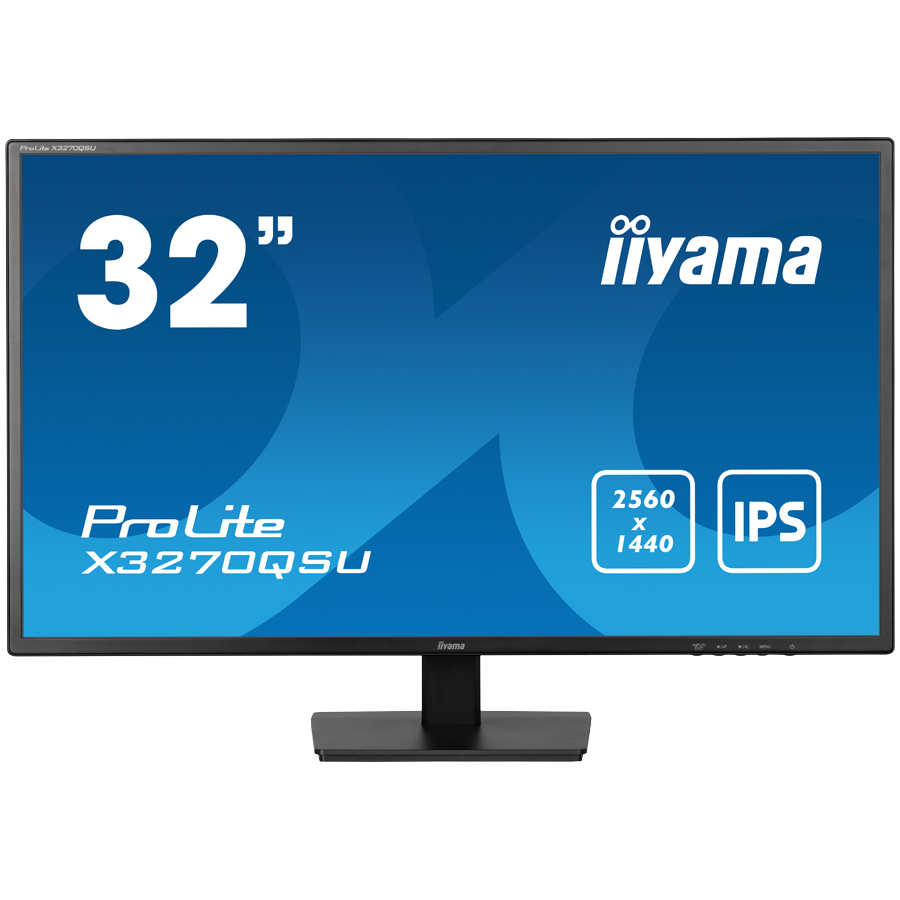 IIYAMA Prolite X3270QSU-B1 Business Monitor – 80 cm (31.5”), WQHD (2560×1440), IPS LED, 100Hz, 3ms, 250 cd/m², matte / black