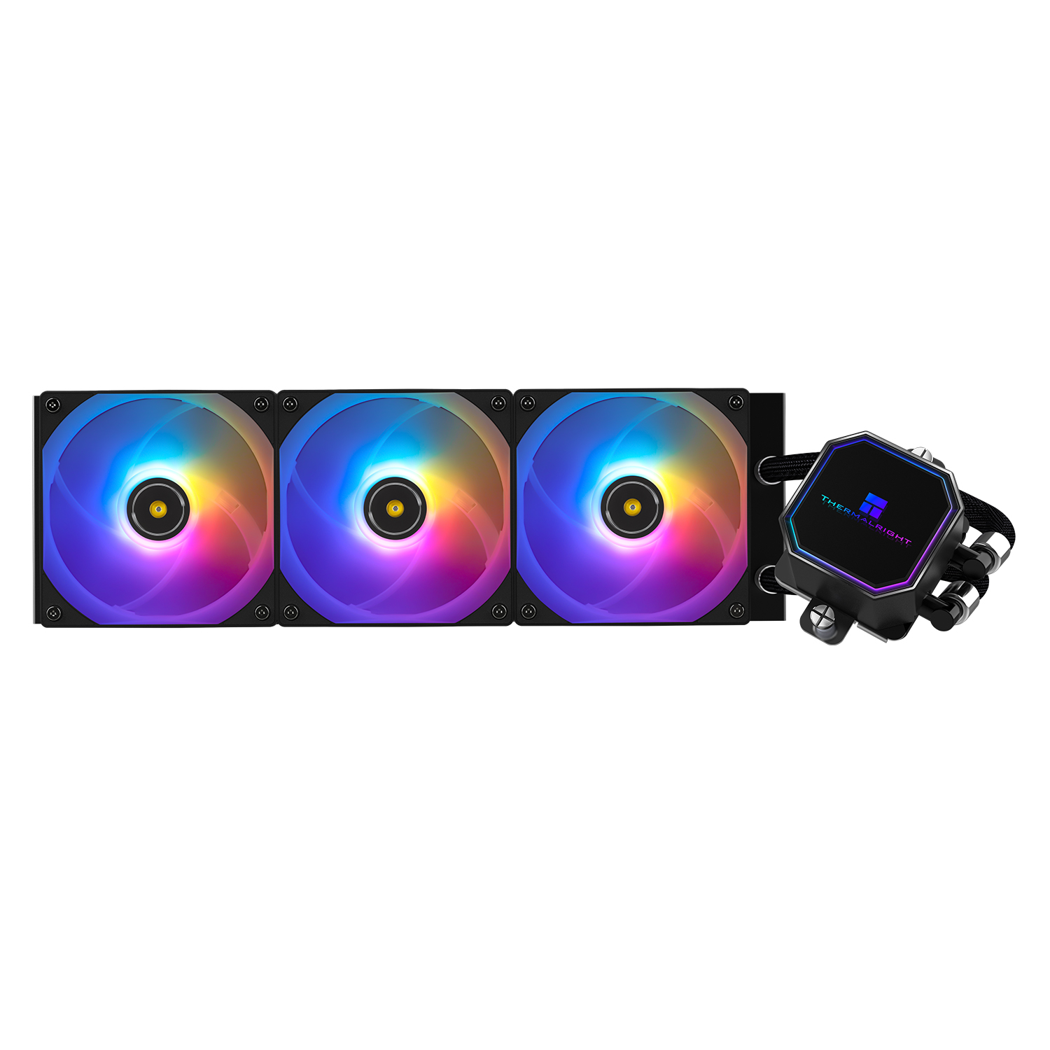 COOLER Thermalright "Frozen Prism 360 Argb", skt. Intel si AMD, racire cu lichid, 3 x 120mm, viteza rotatie pompa 3300 RPM, 1850 RPM, ARGB, negru "Frozen Prism 360 Black Argb" (timbru verde 2.00 lei) - imagine 4