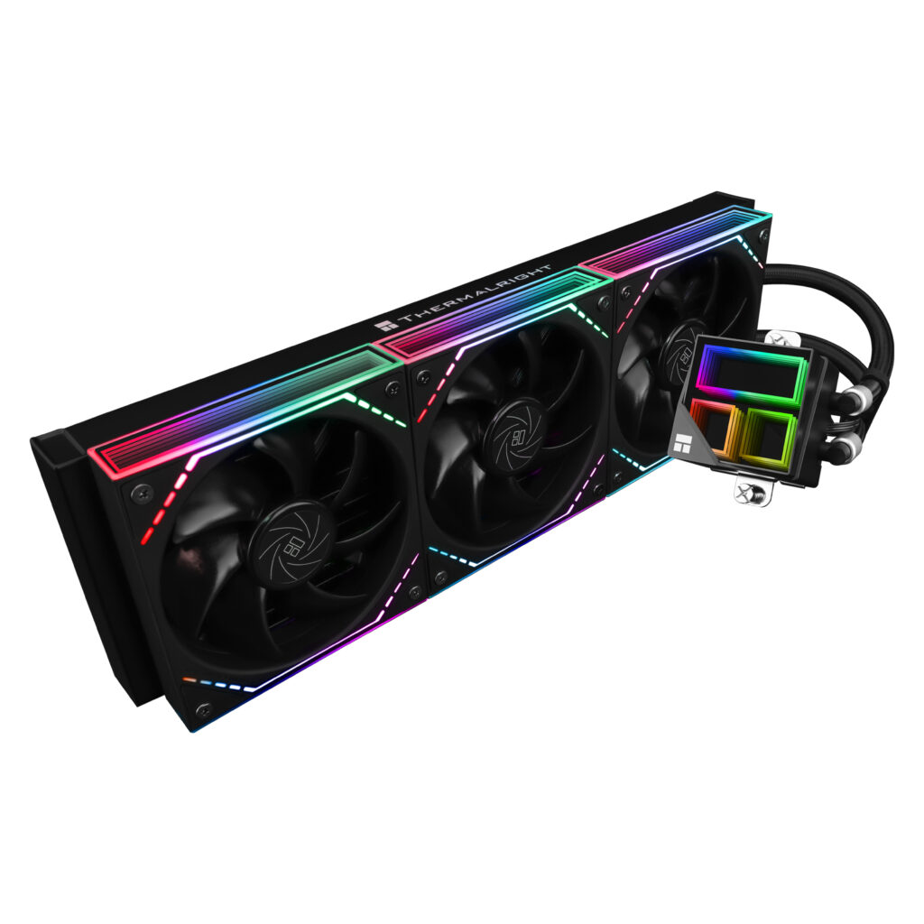 COOLER Thermalright „Frozen Infinity 360”, skt. Intel si AMD, racire cu lichid, 3 x 120mm, 2000 RPM, ARGB adresabil, negru „Frozen Infinity 360 Black” (timbru verde 2.00 lei)