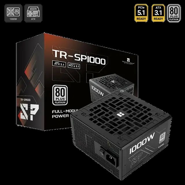 SURSA Thermalright „TR-SP1000”, 1000W, certificare 80 Plus Platinum, modular, LLC, DC to DC, fan 120mm, negru, „TR-SP1000” (timbru verde 2 lei)