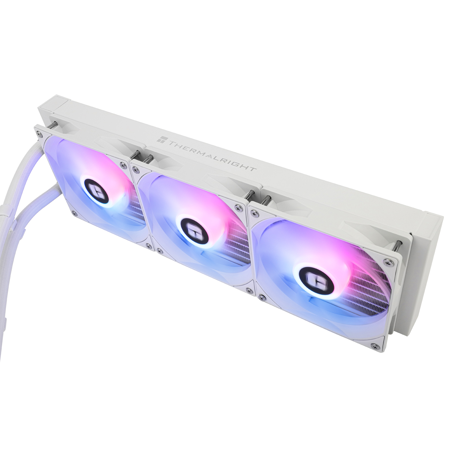 COOLER Thermalright "Aqua Elite 360 White Argb V3", skt. LGA1851, LGA 1700, AM4, AM5, racire cu lichid, 3 x 120mm, 1500 RPM, ARGB adresabil, alb "Aqua Elite 360 White Argb V3" (timbru verde 4.00 lei) - imagine 3