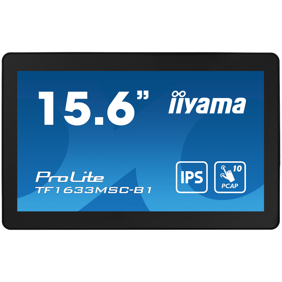 15,6″ PCAP Bezel Free Front, 10P Touch, 1920×1080, DisplayPort, HDMI, 385cd/m2 (with touch), Speakers, USB Interface HUB 2x 2.0, External Power Adapter, 10P touch with supported OS