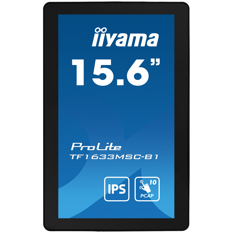 15,6" PCAP Bezel Free Front, 10P Touch, 1920x1080, DisplayPort, HDMI, 385cd/m2 (with touch), Speakers, USB Interface HUB 2x 2.0, External Power Adapter, 10P touch with supported OS - imagine 2