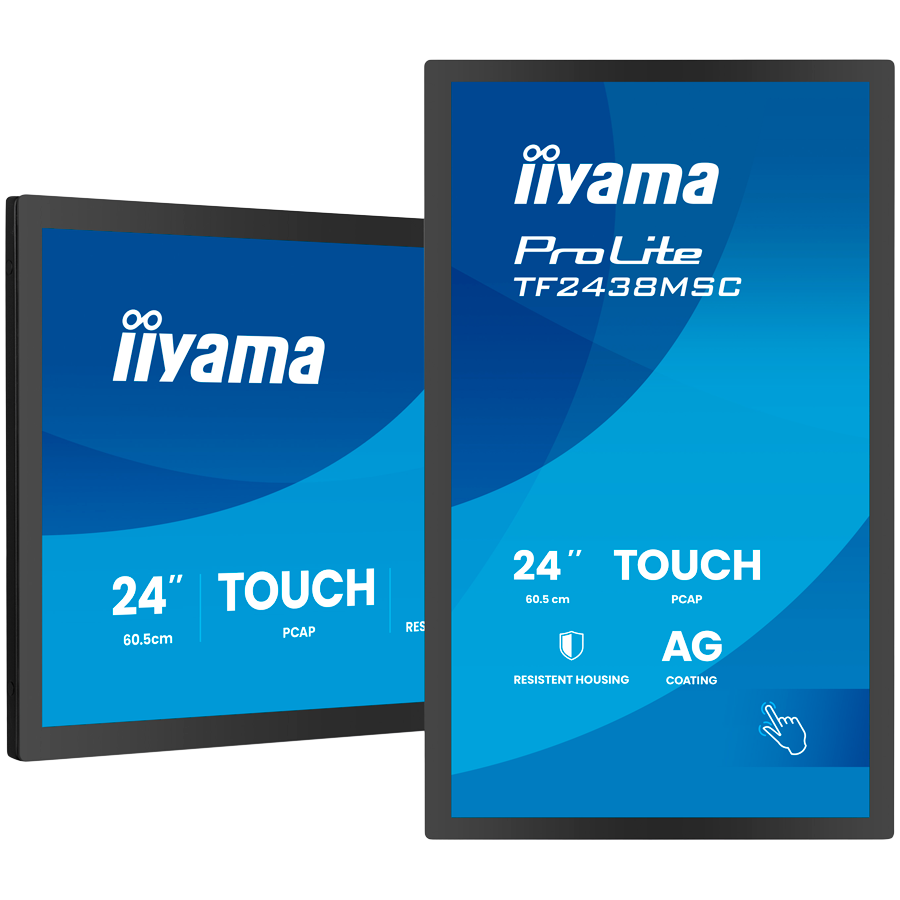 IIYAMA Monitor LED TF2438MSC-B2 24" DeepContrast PCAP 10-point Open Frame touchscreen monitor with robust metal housing for demanding environments - imagine 2