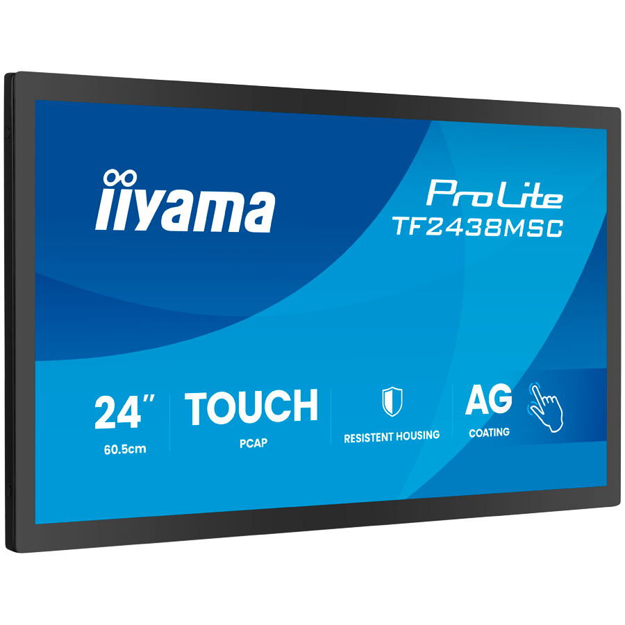 IIYAMA Monitor LED TF2438MSC-B2 24" DeepContrast PCAP 10-point Open Frame touchscreen monitor with robust metal housing for demanding environments - imagine 3