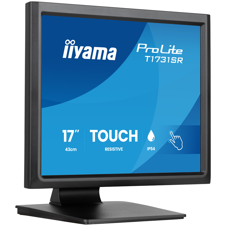 IIYAMA Monitor ProLite T1731SR-B2S 17" touchscreen TN 1280x1024 5:4 5ms serial resistive anti-glare treatment IP54 (front) - imagine 2
