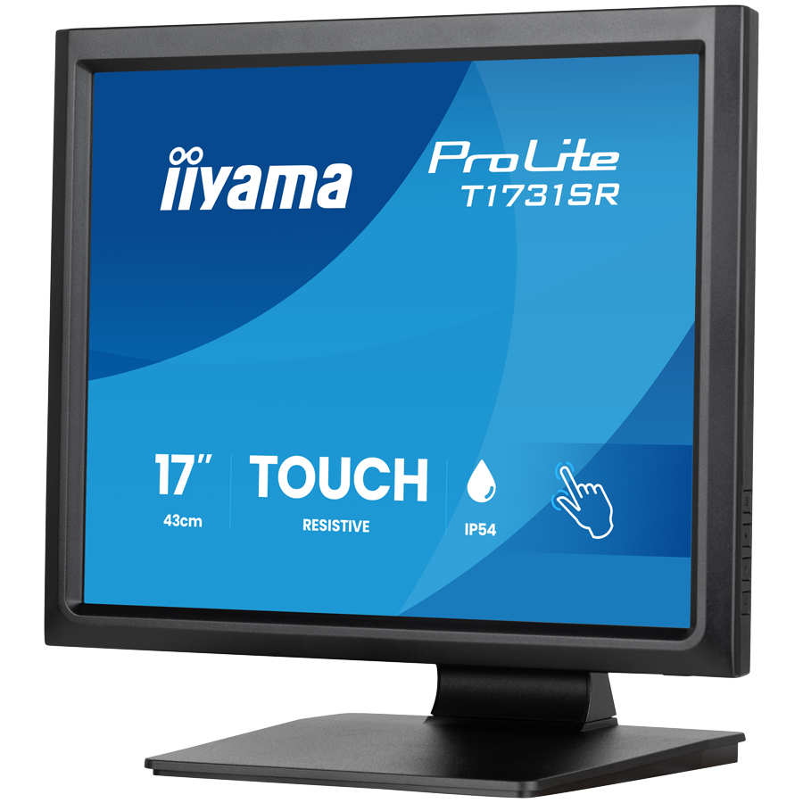 IIYAMA Monitor ProLite T1731SR-B2S 17" touchscreen TN 1280x1024 5:4 5ms serial resistive anti-glare treatment IP54 (front) - imagine 3