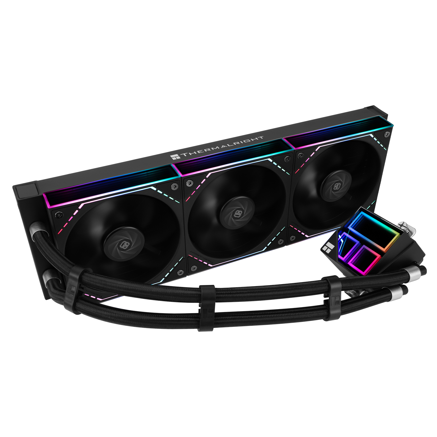 COOLER Thermalright "Frozen Infinity 360", skt. Intel si AMD, racire cu lichid, 3 x 120mm, 2000 RPM, ARGB adresabil, negru "Frozen Infinity 360 Black" (timbru verde 2.00 lei) - imagine 2