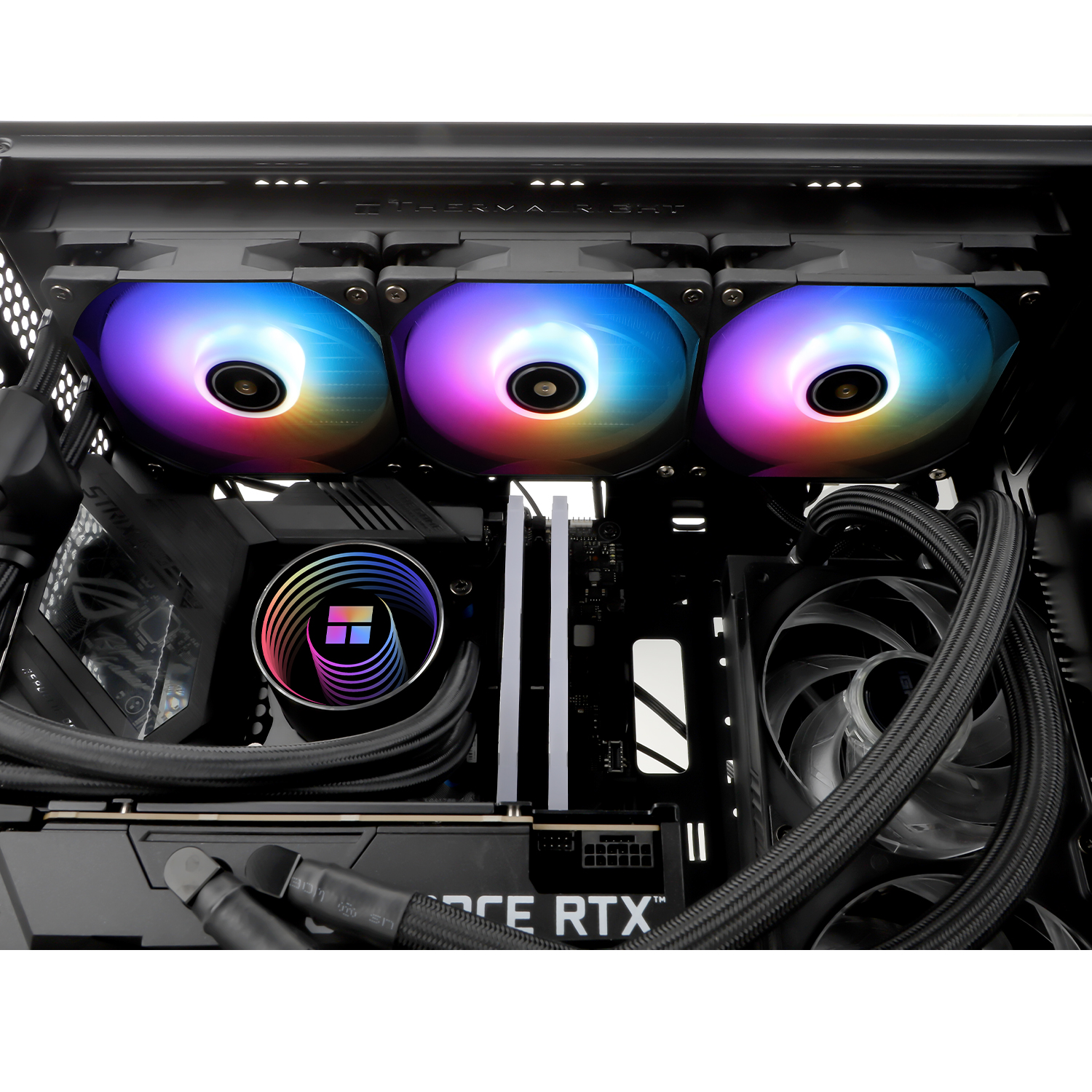COOLER Thermalright "Frozen Magic 360 Digital Argb", skt. Intel si AMD, racire cu lichid, 3 x 120mm TL-M12Q, 2000 RPM, ARGB adresabil, alb "Frozen Magic 360 Digital Argb White V2" (timbru verde 2.00 lei) - imagine 4