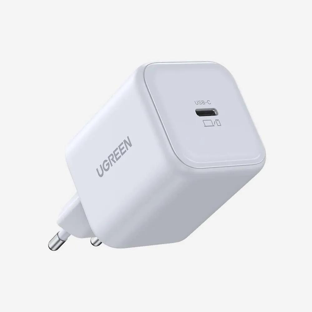 INCARCATOR retea Ugreen GaN „X524” Quick Charge 45W, 1 x USB Type-C, alb „65053” (timbru verde 0.18 lei)