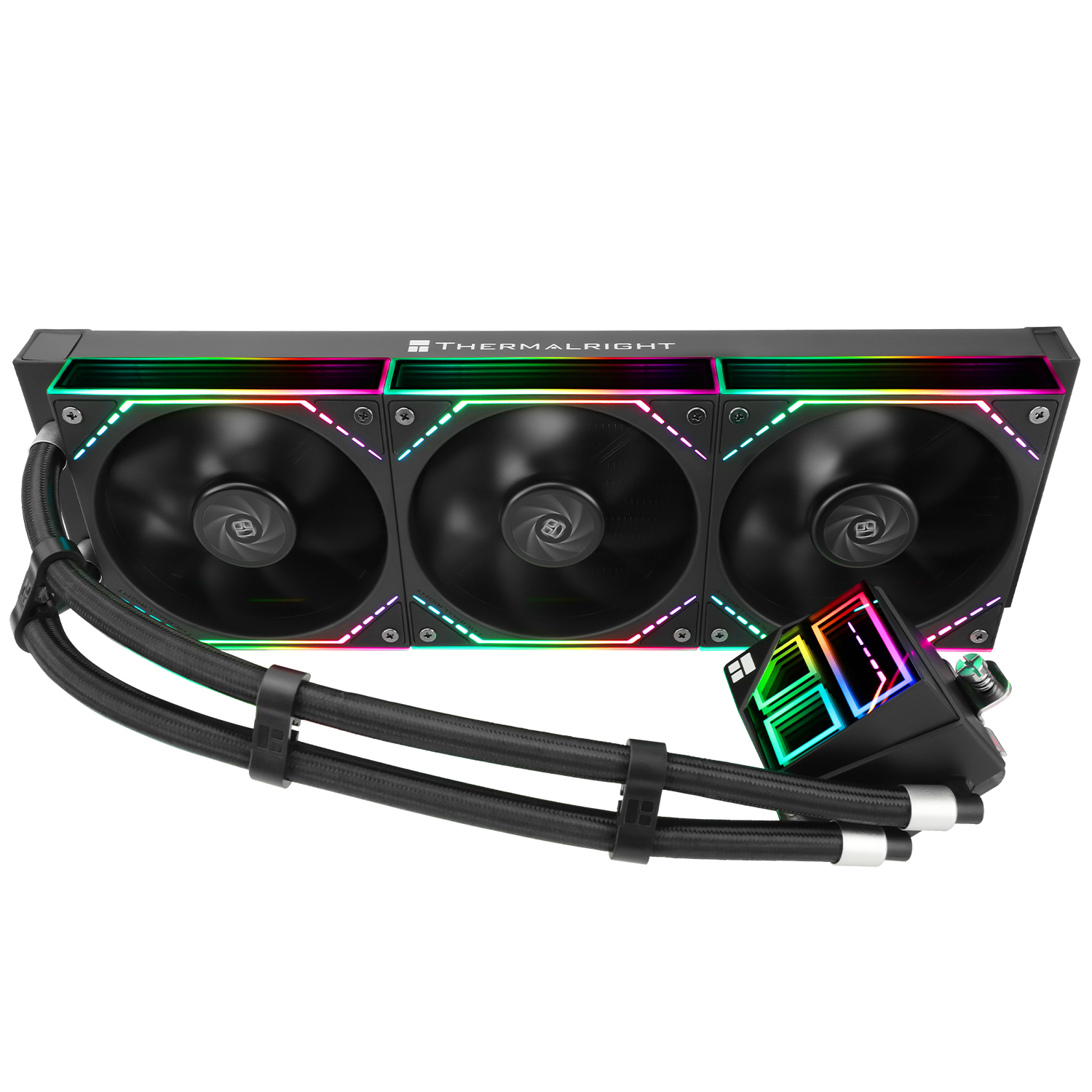 COOLER Thermalright "Frozen Infinity 360", skt. Intel si AMD, racire cu lichid, 3 x 120mm, 2000 RPM, ARGB adresabil, negru "Frozen Infinity 360 Black" (timbru verde 2.00 lei) - imagine 4