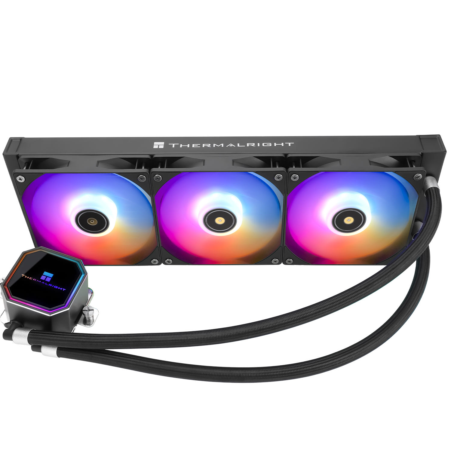 COOLER Thermalright "Frozen Prism 360 Argb", skt. Intel si AMD, racire cu lichid, 3 x 120mm, viteza rotatie pompa 3300 RPM, 1850 RPM, ARGB, negru "Frozen Prism 360 Black Argb" (timbru verde 2.00 lei)