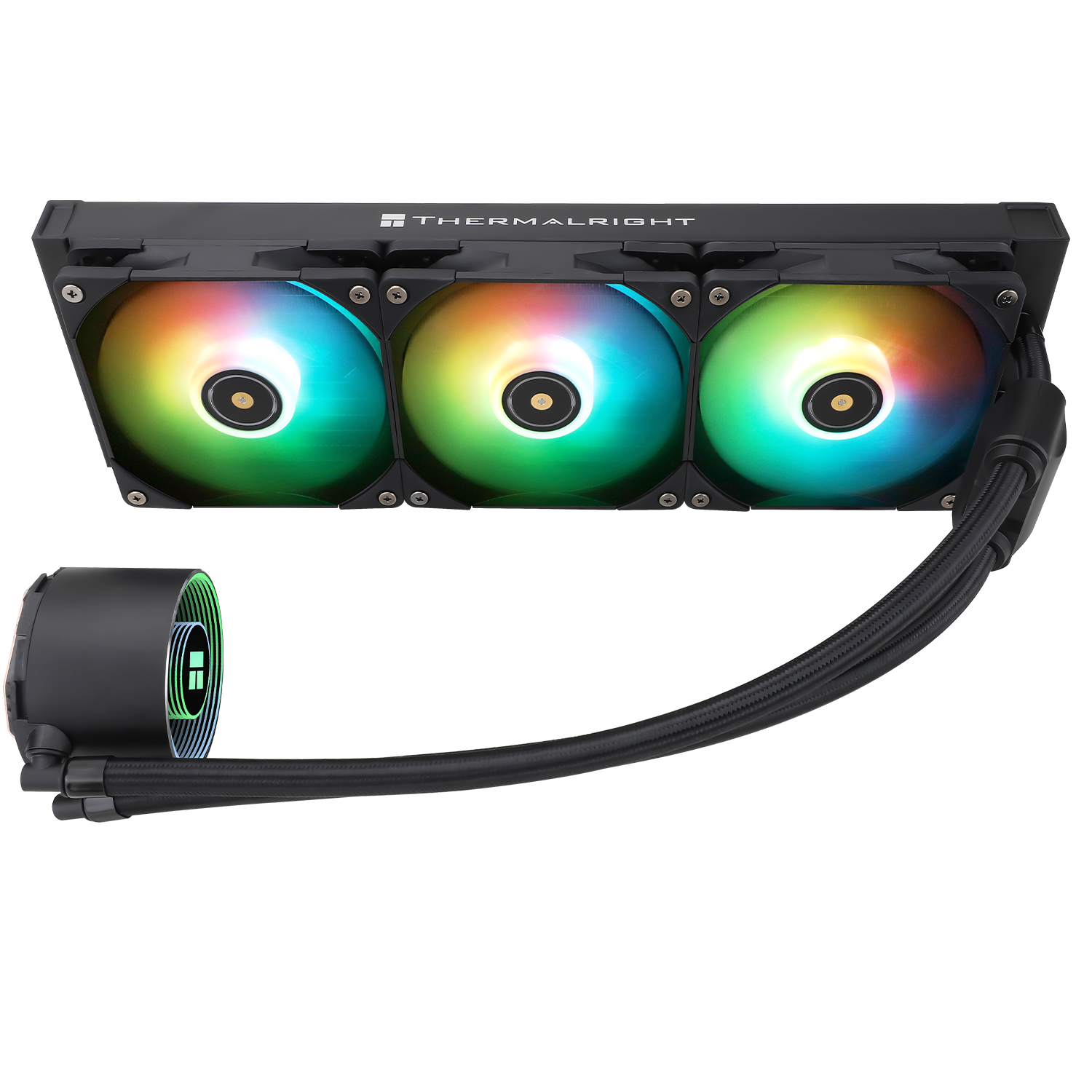 COOLER Thermalright "Frozen Magic 360 Digital Argb", skt. Intel si AMD, racire cu lichid, 3 x 120mm TL-M12Q, 2000 RPM, ARGB adresabil, alb "Frozen Magic 360 Digital Argb White V2" (timbru verde 2.00 lei) - imagine 2