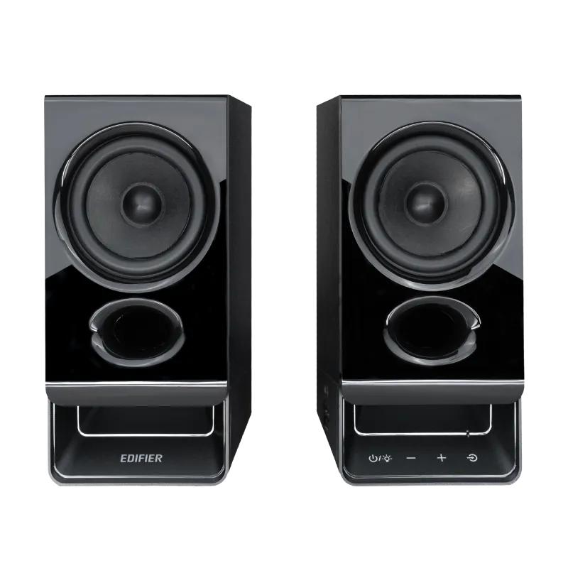 BOXE EDIFIER 2.0, RMS: 5W (2 x 2.5W), bluetooth v6.0, volum, mufa casti, touch panel, AUX/USB-C, Edifier App, USB power, MDF, black, „R20BT-BK” (timbru verde 2.00 lei)
