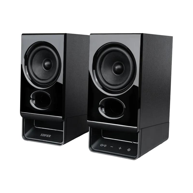 BOXE EDIFIER 2.0, RMS: 5W (2 x 2.5W), bluetooth v6.0, volum, mufa casti, touch panel, AUX/USB-C, Edifier App, USB power, MDF, black, "R20BT-BK" (timbru verde 2.00 lei) - imagine 3