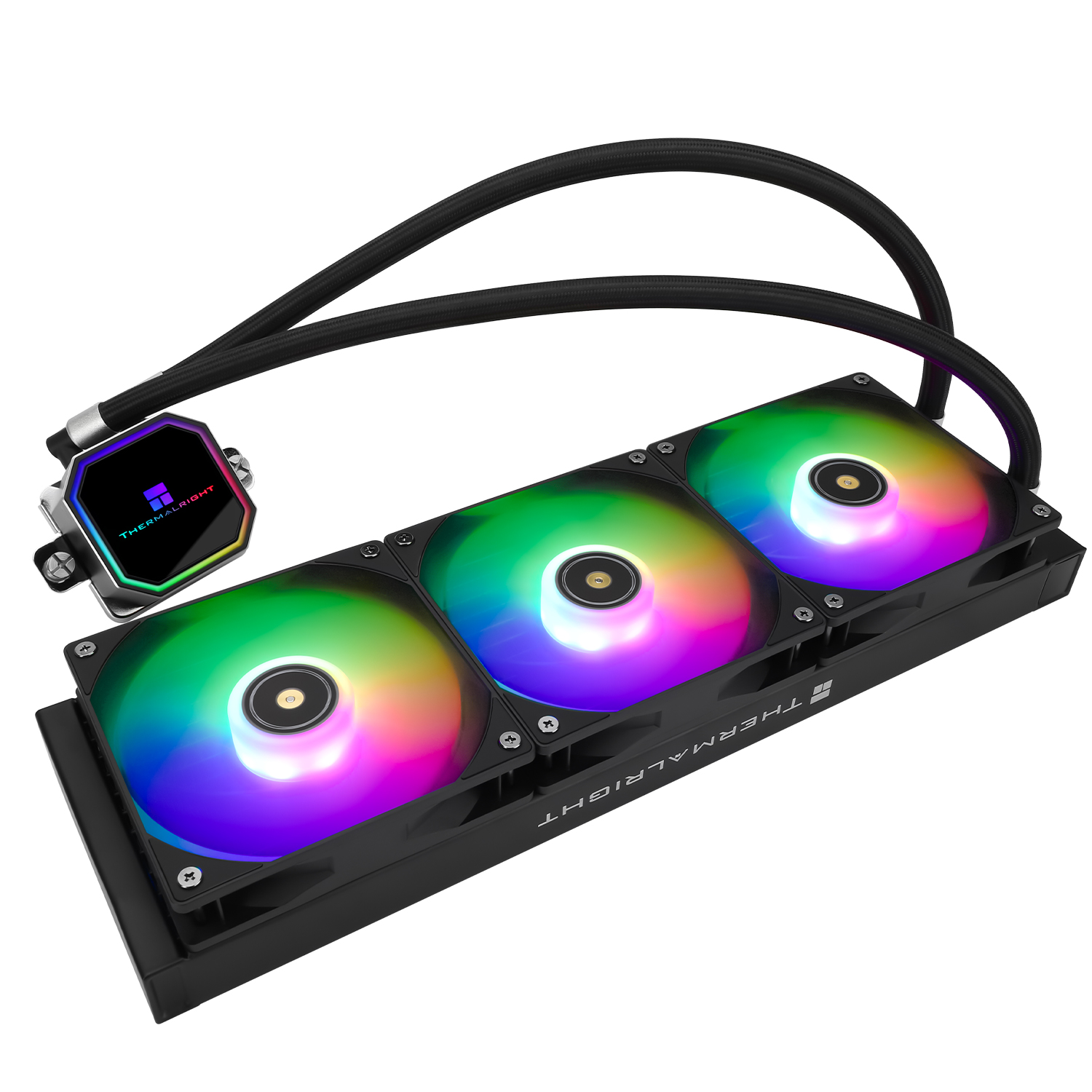 COOLER Thermalright "Frozen Prism 360 Argb", skt. Intel si AMD, racire cu lichid, 3 x 120mm, viteza rotatie pompa 3300 RPM, 1850 RPM, ARGB, negru "Frozen Prism 360 Black Argb" (timbru verde 2.00 lei) - imagine 5