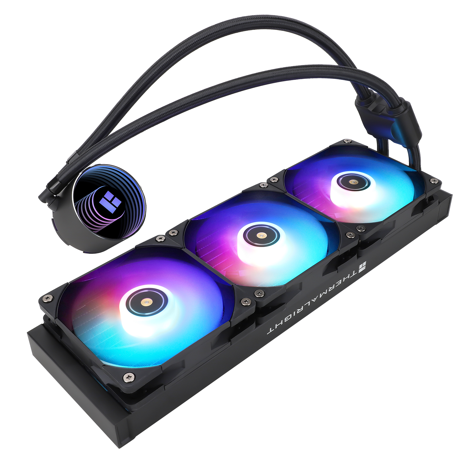 COOLER Thermalright "Frozen Magic 360 Digital Argb", skt. Intel si AMD, racire cu lichid, 3 x 120mm TL-M12Q, 2000 RPM, ARGB adresabil, alb "Frozen Magic 360 Digital Argb White V2" (timbru verde 2.00 lei) - imagine 3