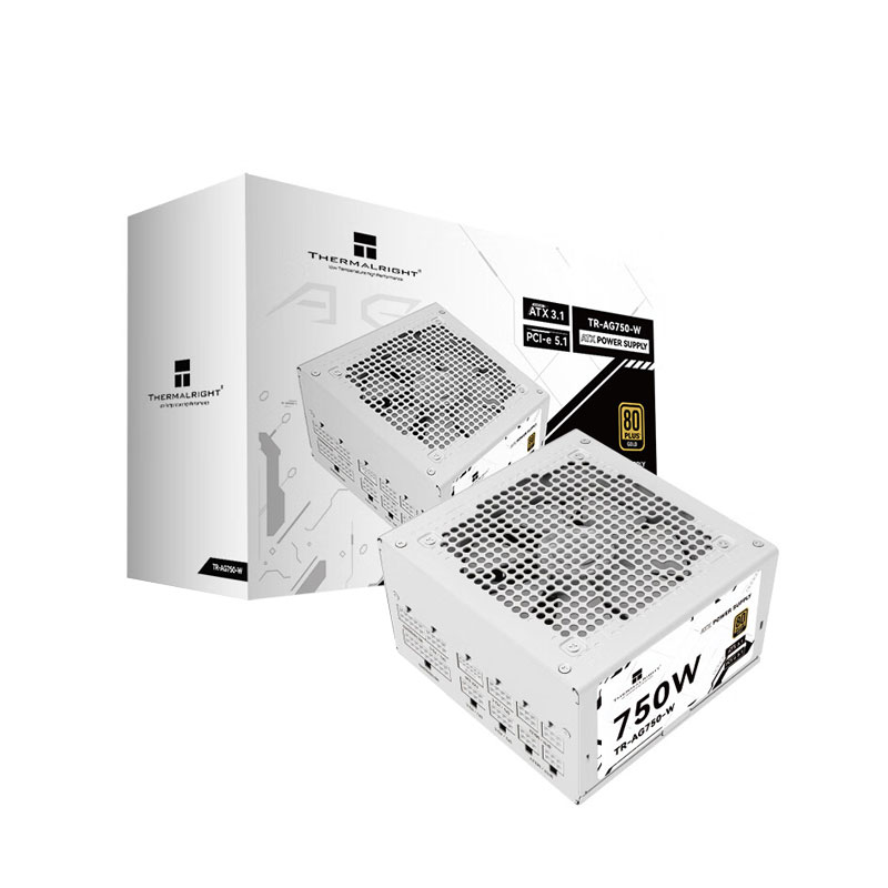 SURSA Thermalright „TR-AG 750”, 750W, certificare 80 Plus Gold, modular, fan 120mm, alb, „TR-AG 750-W” (timbru verde 2 lei)