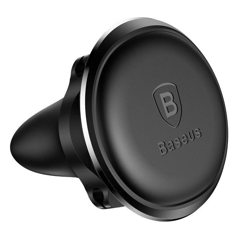 SUPORT AUTO Baseus Magnetic pt. SmartPhone, fixare bord in grila de ventilatie, rotire 360 grade, in partile laterale are 2 prinderi pentru 2 cabluri, negru "SUGX-A01" - 6953156260573 - imagine 3