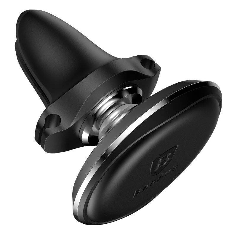 SUPORT AUTO Baseus Magnetic pt. SmartPhone, fixare bord in grila de ventilatie, rotire 360 grade, in partile laterale are 2 prinderi pentru 2 cabluri, negru "SUGX-A01" - 6953156260573 - imagine 4