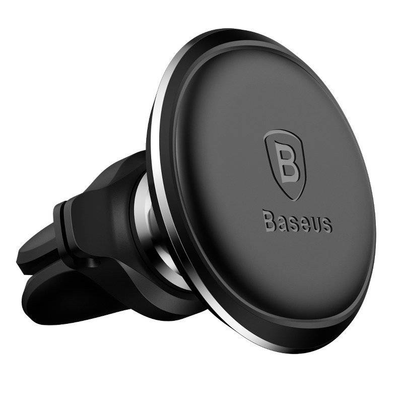 SUPORT AUTO Baseus Magnetic pt. SmartPhone, fixare bord in grila de ventilatie, rotire 360 grade, in partile laterale are 2 prinderi pentru 2 cabluri, negru "SUGX-A01" - 6953156260573 - imagine 5