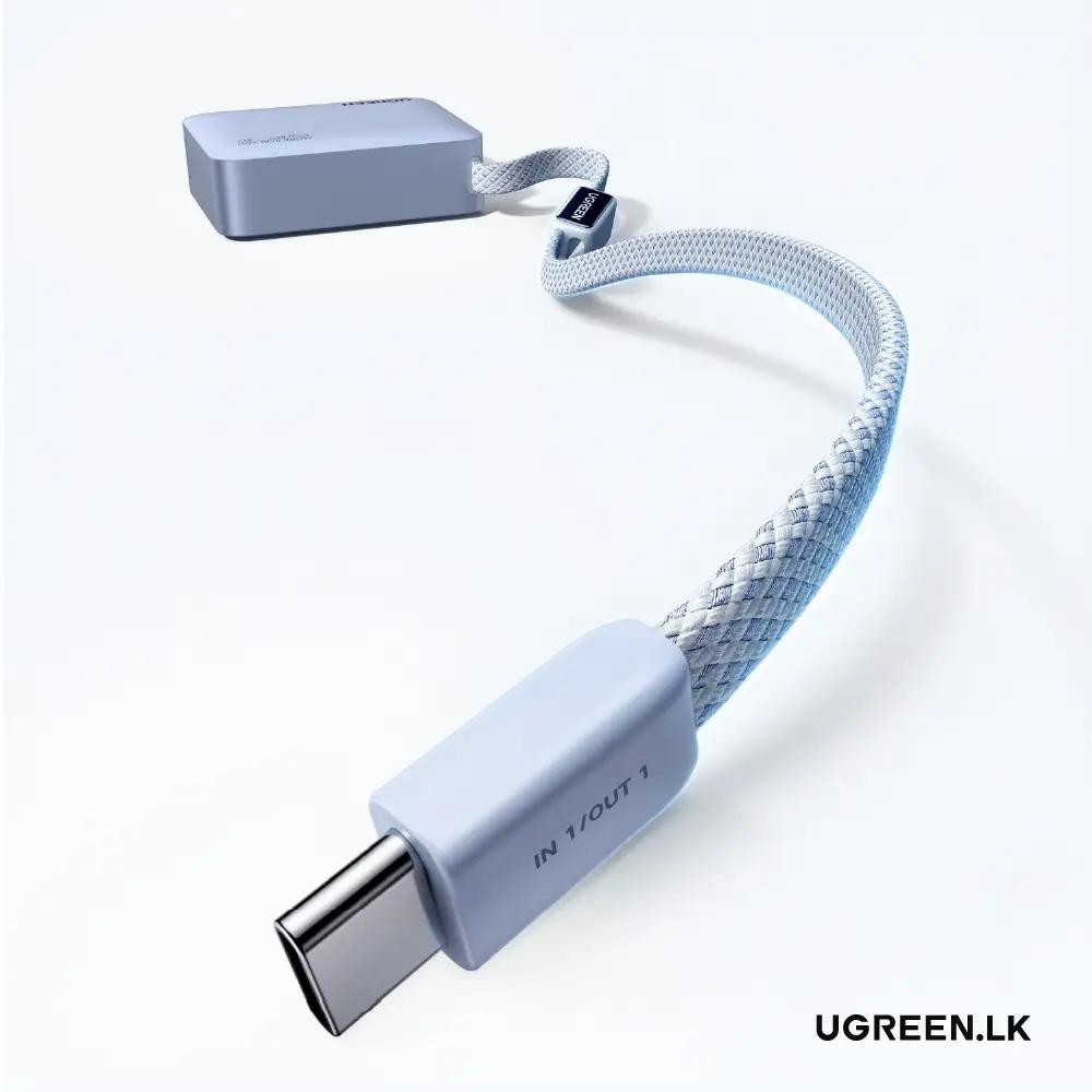 POWER BANK Ugreen "PB584", 10000mAh, 33W, 1 x USB, 1 x USB Type-C, 1 x USB Type-C integrat, display, gri, "75173B" (timbru verde 0.98 lei) - imagine 2