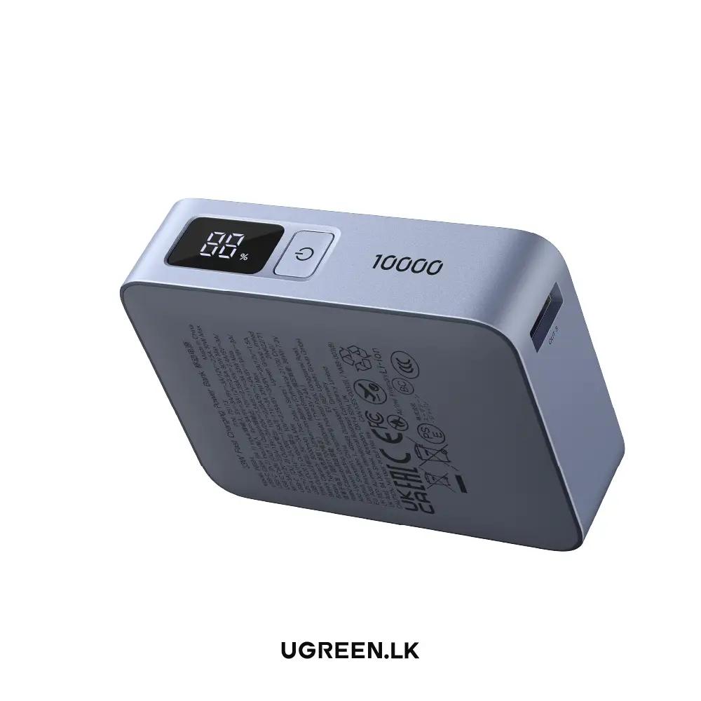 POWER BANK Ugreen "PB584", 10000mAh, 33W, 1 x USB, 1 x USB Type-C, 1 x USB Type-C integrat, display, gri, "75173B" (timbru verde 0.98 lei) - imagine 3