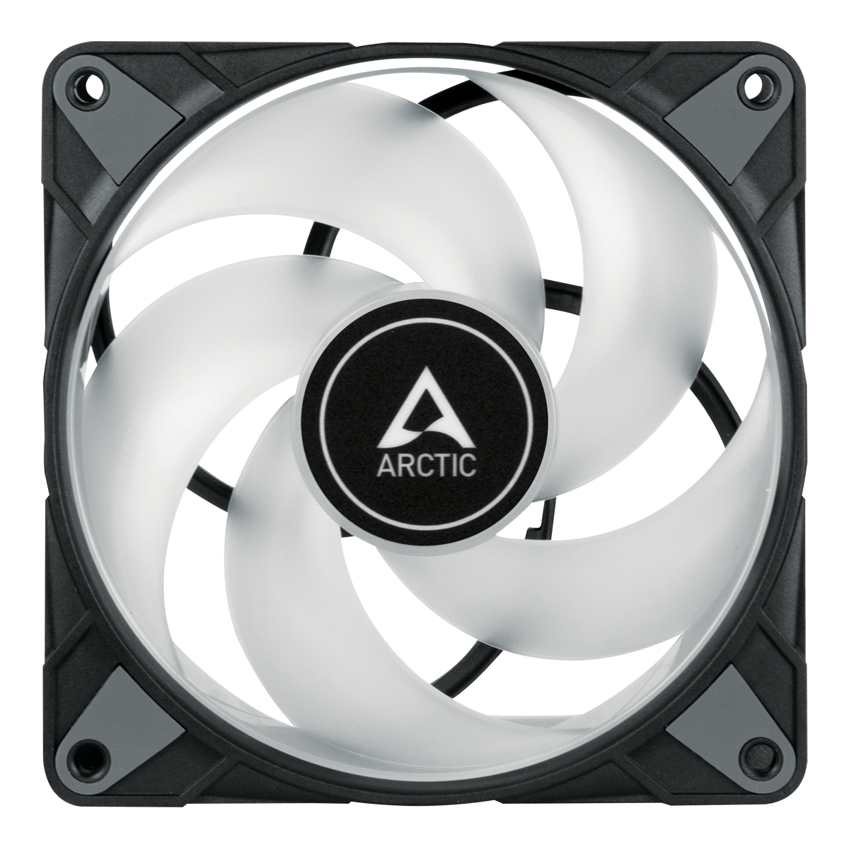 VENTILATOR ARCTIC PC, P12 PWM PST RGB Value Pack 3buc w/controler, 140x140x28mm, w/ PWM & cablu PST, low noise FD bearing, high static pressure, Black, "ACFAN00229A" - imagine 2