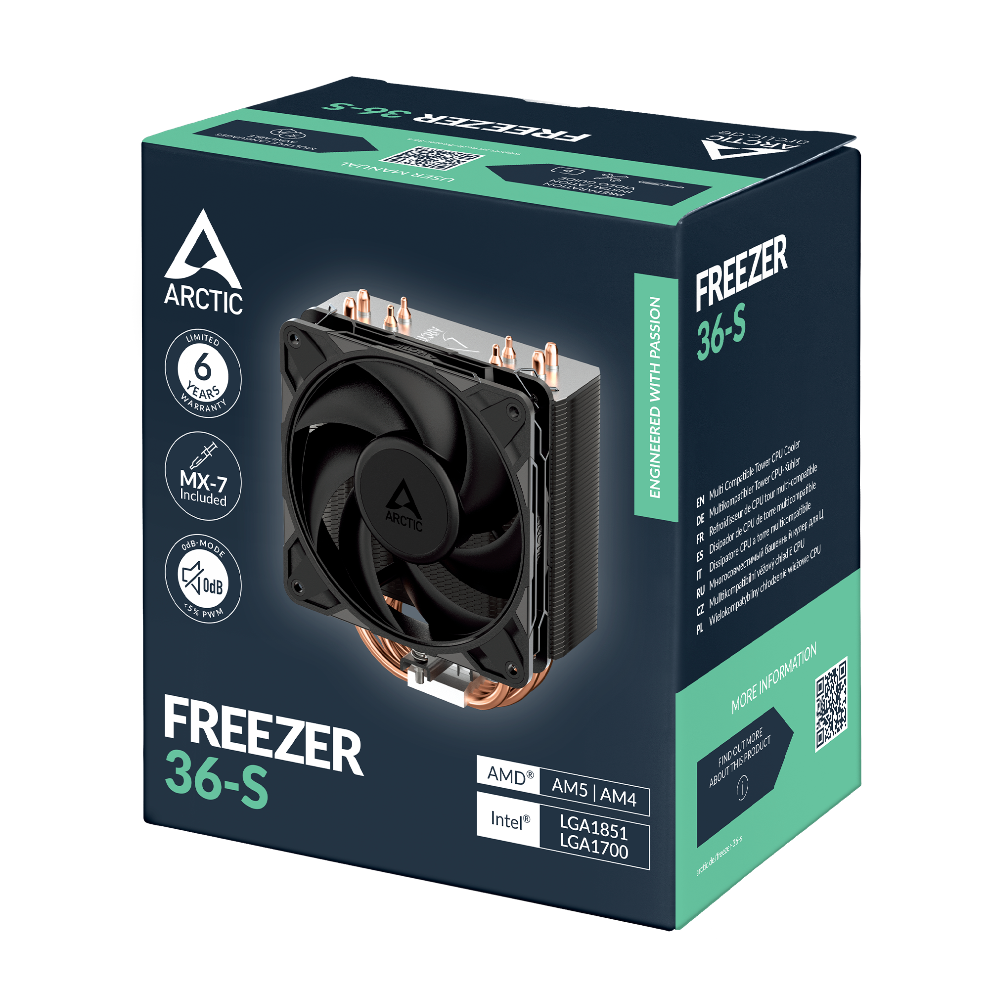 COOLER Arctic "Freezer 36-S" skt. Intel si AMD, racire cu aer, vent. 120mm, 600 - 3000 rpm, 4 heatpipies, inaltime 156mm, ,"ACFRE00194A" (timbru verde 0.8 lei) - imagine 4