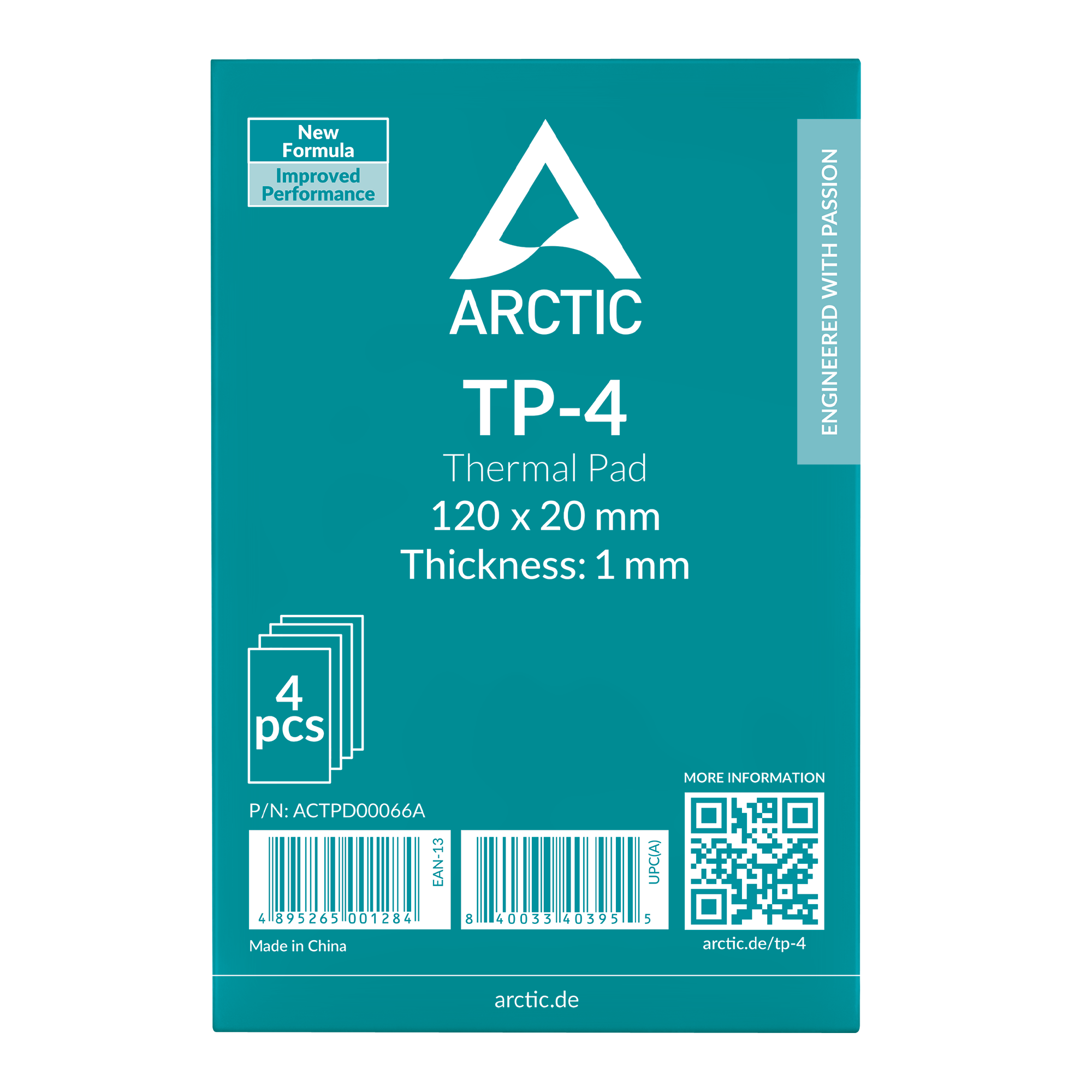 Set 4 buc Thermal Pad Arctic "TP-4", 120 x 20 mm 1mm grosime, densitate 3.4 g/cm3,"ACTPD00066A" - imagine 2
