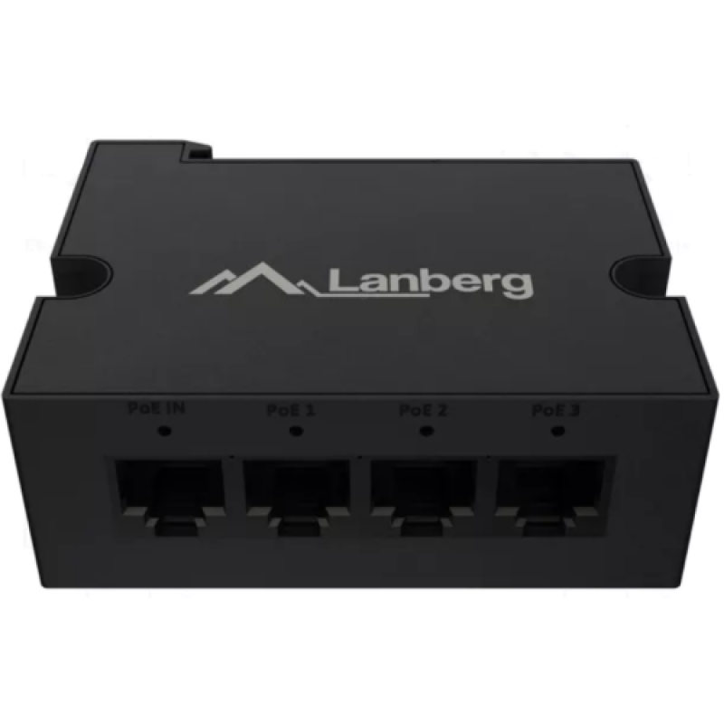 Switch PoE Lanberg DIN-FE4-AT-30W