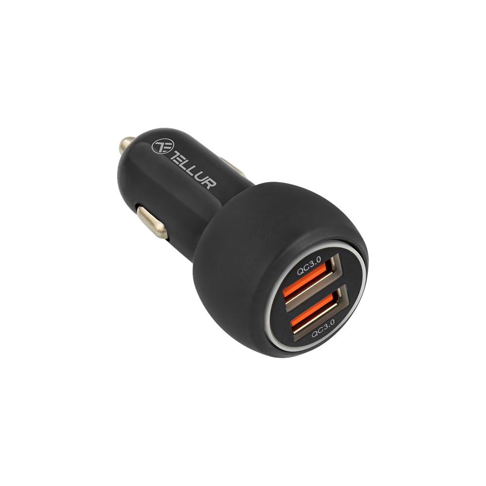 Incarcator auto Tellur FCC8 6A 36W negru - imagine 2