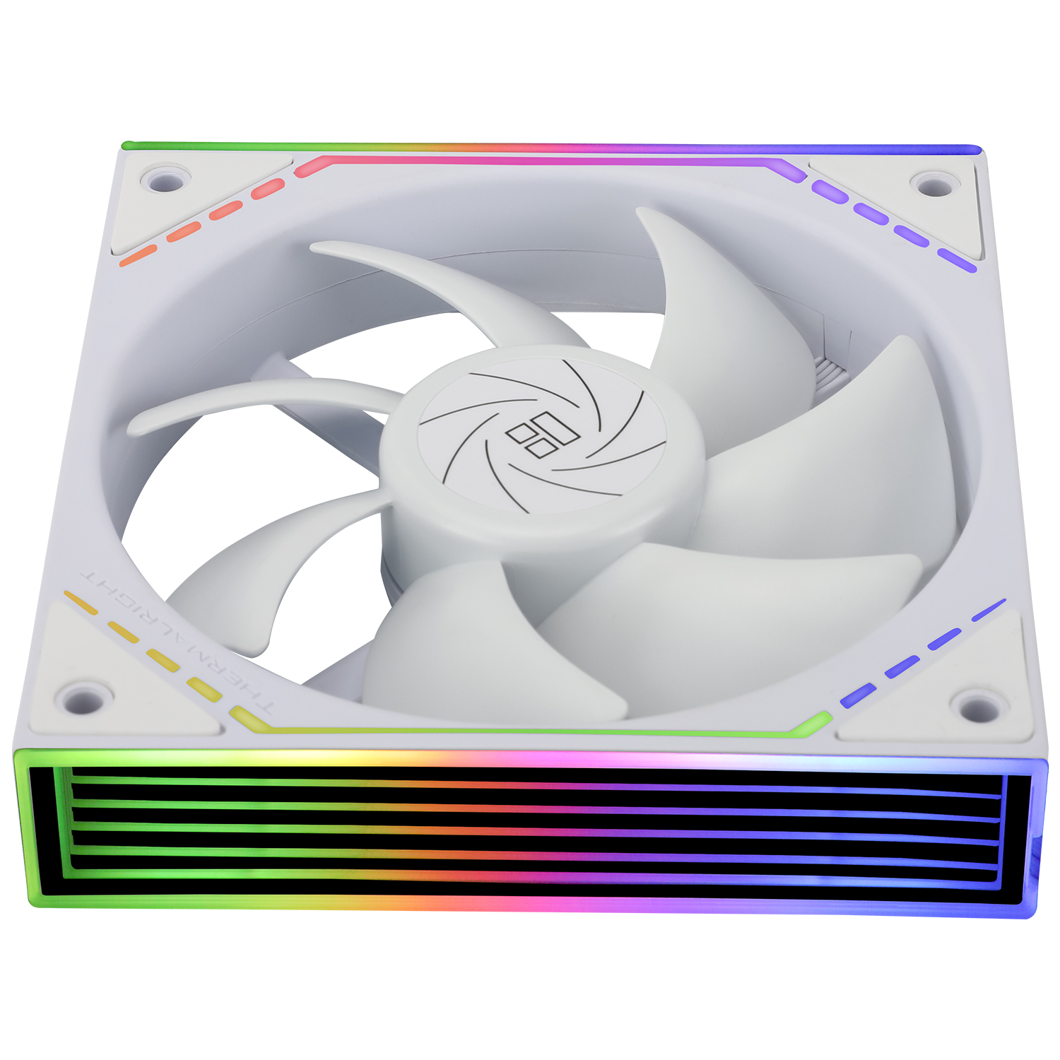 VENTILATOR Thermalright "TL-M12W", 120mm, 1500 RPM, S-FDB Bearing, 47.6 CFM, LED ARGB, 4pin PWM, alb, "TL-M12W" (timbru verde 0.08 lei) - imagine 5