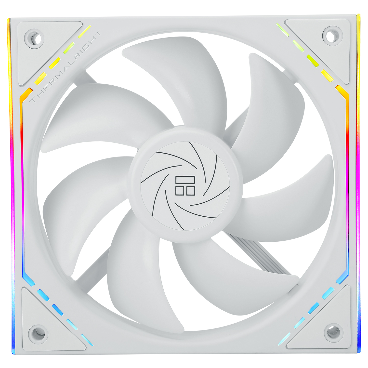 VENTILATOR Thermalright "TL-M12W", 120mm, 1500 RPM, S-FDB Bearing, 47.6 CFM, LED ARGB, 4pin PWM, alb, "TL-M12W" (timbru verde 0.08 lei) - imagine 2
