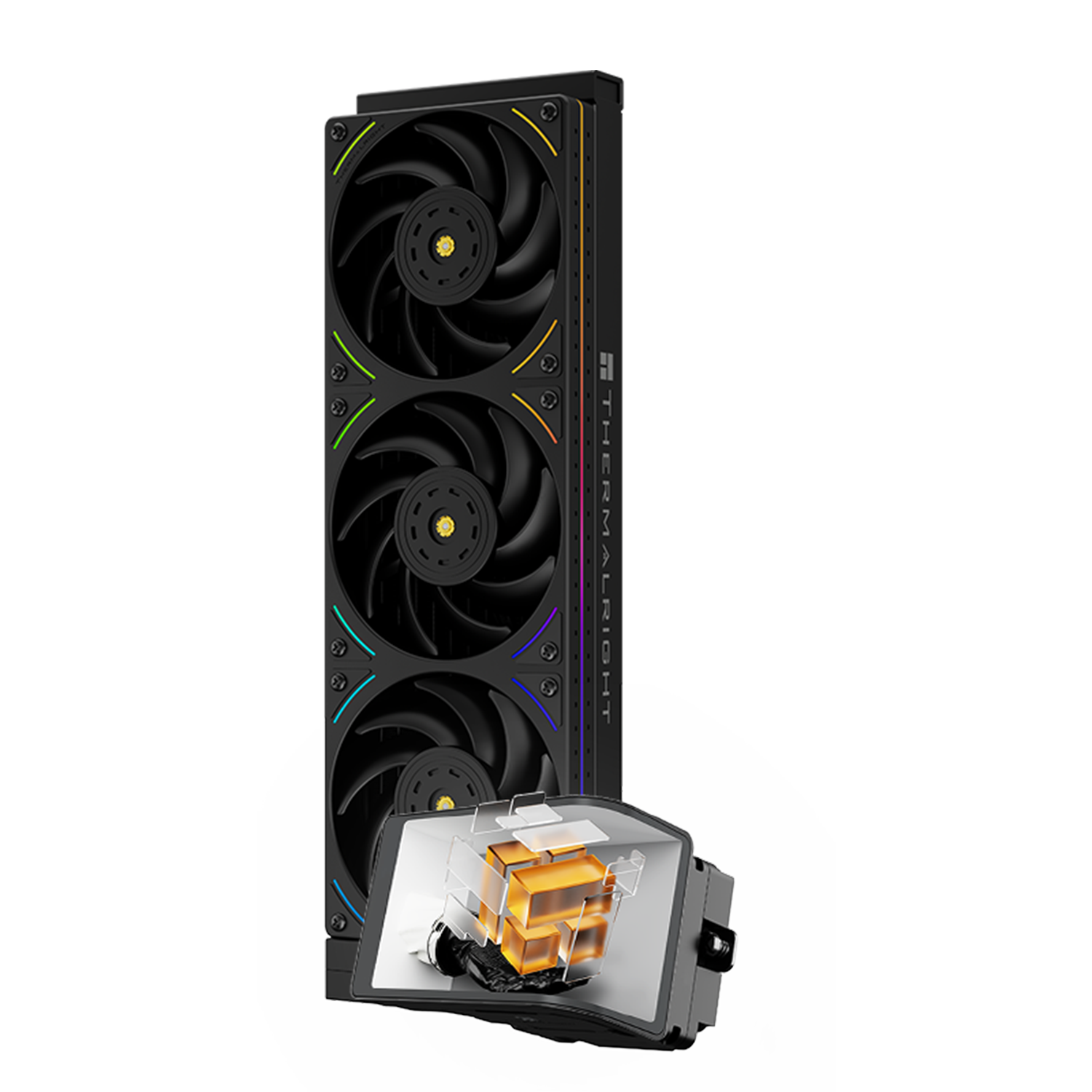 COOLER Thermalright "Wonder Vision 360 UB Argb Black", skt. Intel si AMD, racire cu lichid AIO, 3 x 120mm, 2150 rpm, pompa 6400 rpm, ecran AMOLED 6.67", ARGB, negru, "Wonder Vision 360 UB Argb Black" (timbru verde 2 lei) - imagine 3