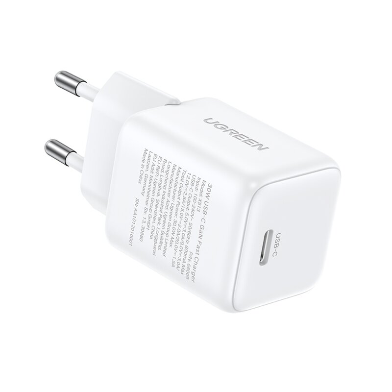 INCARCATOR retea Ugreen GaN "X513" Quick Charge 30W, 1 x USB Type-C, alb "65009" (timbru verde 0.18 lei) 4 INCARCATOR retea Ugreen GaN "X513" Quick Charge 30W, 1 x USB Type-C, alb "65009" (timbru verde 0.18 lei) - imagine 4
