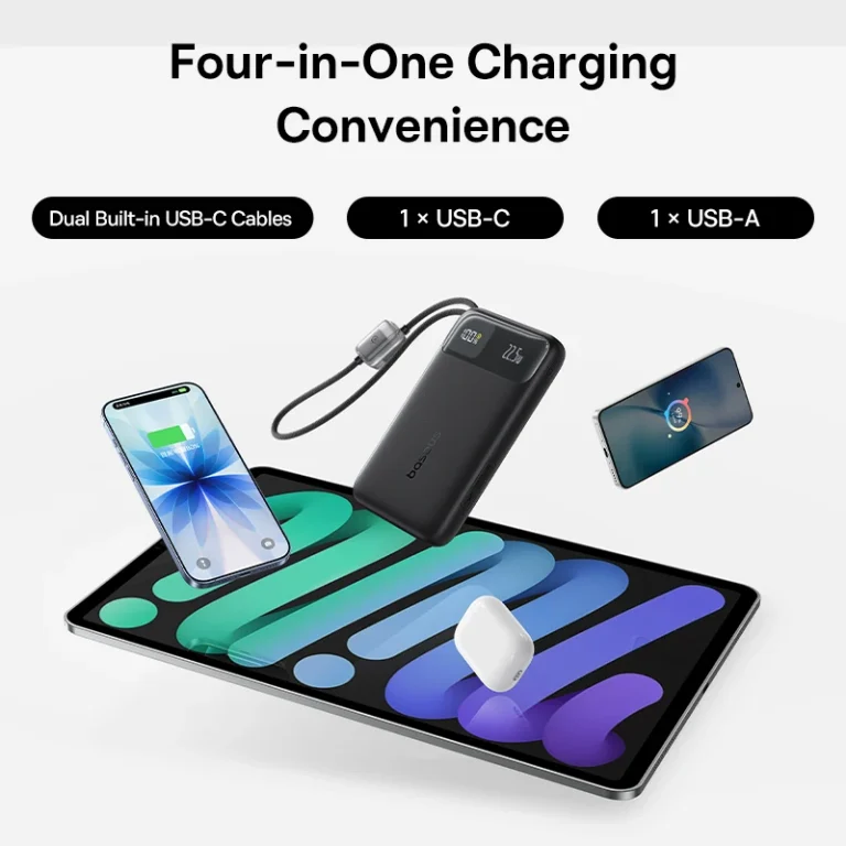 POWER BANK Baseus EnerFill FC11, 10000mAh, cablu integrat USB Type-C si Iphone Lightning, 22.5W, display, negru, "E0027R04" (timbru verde 0.98 lei) - 6932172699840 5 POWER BANK Baseus EnerFill FC11, 10000mAh, cablu integrat USB Type-C si Iphone Lightning, 22.5W, display, negru, "E0027R04" (timbru verde 0.98 lei) - 6932172699840 - imagine 5