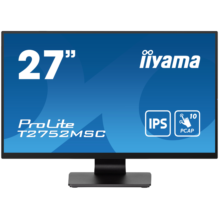Iiyama ProLite T2752MSC-B1 – LED monitor27″ touchscreen 1920 x 1080 Full HD (1080p) @ 60 Hz IPS 400 cd/m² 1000:1 5 ms HDMI DisplayPort speakers black matte